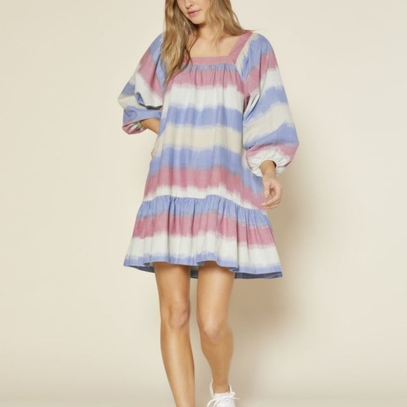 Outerknown Dresses & Skirts - Outerknown Multicolor Large Miro Cotton Swing Babydoll Dress